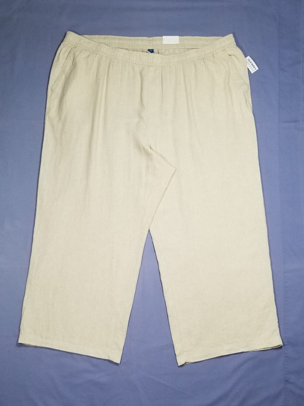 OLD NAVY Wide Leg Pants Linen Blend High Rise 7137E2MD